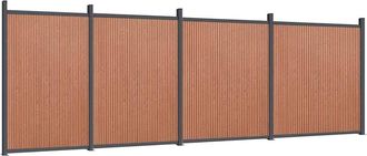 Berkfield Home Fence Panel Brown 699x186 cm WPC