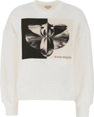 Alexander McQueen Felpe - Dames - Sweatshirts - Wit - S - Hoodies & sweatvesten