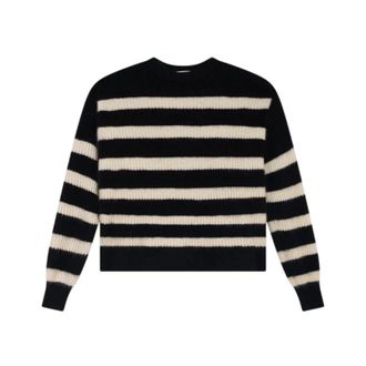 Majestic Filatures Striped Round-neck Knit