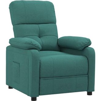 vidaXL Sill&oacute;n Reclinable De Tela Verde Oscuro Vidaxl