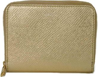 Celine Gold Metallic Gold Leather Coin Purse/Coin Case (Pre-Owned)