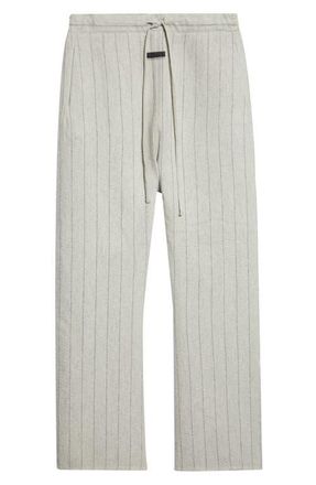 Fear of God Stripe Baseball Flare Leg Wool Blend Pants in Light Beige /Black at Nordstrom, Size X-Large