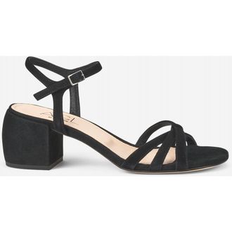 AGL Clio Sandal with Medium Heel in Black Velour at Nordstrom, Size 39.5