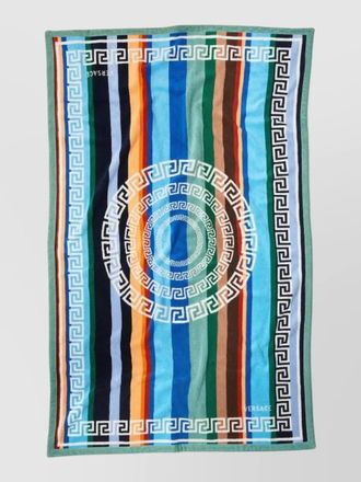 Versace geometric scarf nylon blend silk