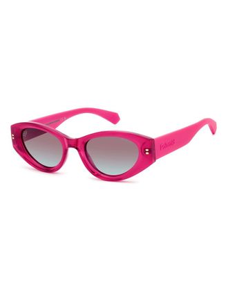 Polaroid Sunglasses Polaroid - Occhiali da sole cat-eye audaci rosa con lenti polarizzate sfumate bordeaux