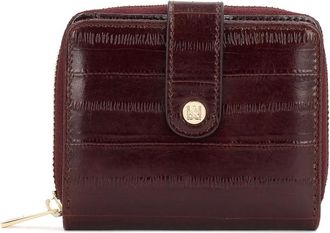 Kazar Portemonnee van Leer met Reli&euml;f - Dames - Portefeuilles - Bruin - ONE Size - Leer - Accessoires
