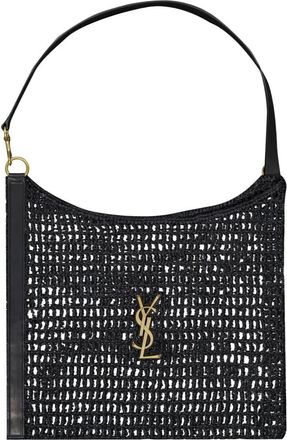 Saint Laurent Raphia Oxalis Tas Herfst-Winter 2025 - Heren - Schoudertassen - Zwart - ONE Size - Leer - Tassen