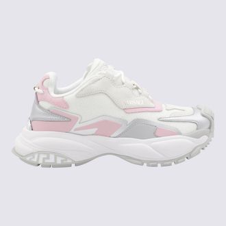 Versace Sneakers White/Pastel Pink/Silver