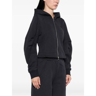 New Balance Logo-Embroidered Cotton Hoodie - Black