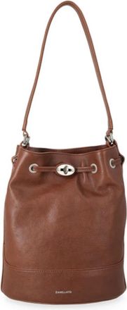 Zanellato Bruine leren bucket bag Mond&agrave; - Dames - Schoudertassen - Bruin - ONE Size - Leer - Tassen