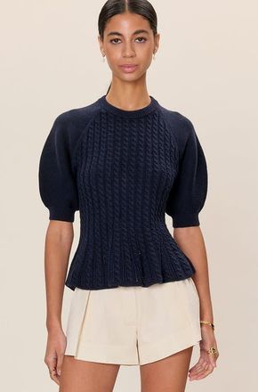 Rebecca Taylor Ella Knit Sweater in Navy at Nordstrom, Size Medium
