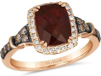 Le Vian 14K Rose Gold 3.21 Ct. Tw. Diamond & Garnet Cocktail Ring