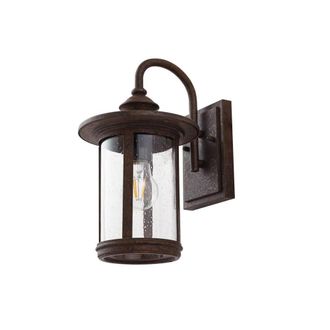 Lindby L&aacute;mpara de pared exterior de aluminio marr&oacute;n