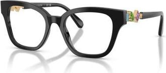 Swarovski 52mm Square optical glasses in Black at Nordstrom