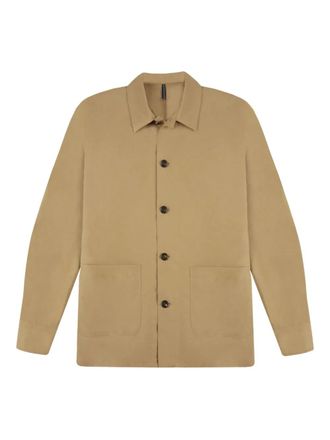 Incotex buttoned patch-pocket overshirt - Neutrals