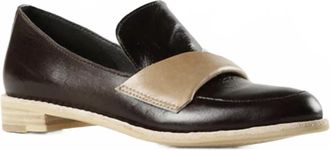 All Black Womens Flatsash Cowman Slip-On Loafers In Dark Brown & Nude