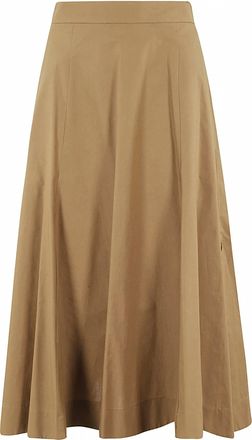 Seventy Womens Popeline Skirt In Terra