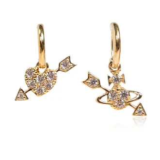 Vivienne Westwood Accessoires, Dames, Geel, ONE Size, Kiri Zilveren Oorbellen