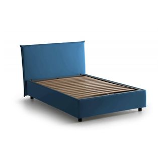 Talamo Italia Talamo Italia - Cama De Plaza Y Media Astrid, Cama Contenedor Con Revestimiento De Tela, 100% Made In Italy, Apertura Frontal, Adecuado Para Colch&oacute;n C