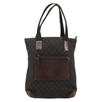 Gucci Vintage, unisex, Bruin, ONE Size, Leer, Pre-owned Vintage Tote Bag