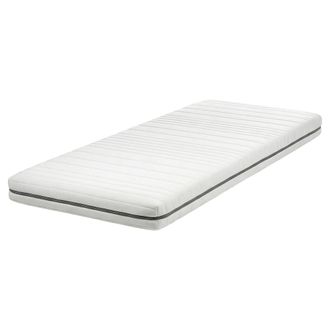 Beliani Beliani - Colch&oacute;n Individual Relleno De Espuma Dureza Media Poli&eacute;ster Funda Extra&iacute;ble Con Cremallera 90 X 200 Cm Blanco Enchant