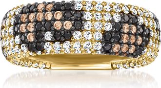 Ross-Simons Multicolored CZ Leopard-Print Ring in 18kt Gold Over Sterling