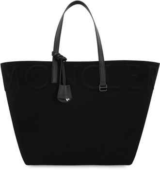 Moncler Womens Tote Bag Very Black Leather