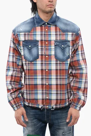 Dsquared2 Camicia A Quadri Con Coulisse Dsquared2