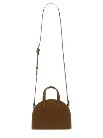 A.P.C. Womens Brown Goat Leather Small Tote Bag Shoulder