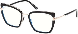 Tom Ford Blue Block Butterfly Opticals - Dames - Brillen - Zwart - 54 MM - Accessoires