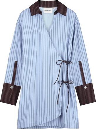 Fab By Fabienne Chapot Nova Jurk - Dames - Wikkelkleedje - Blauw - XL - Katoen - Kleedjes