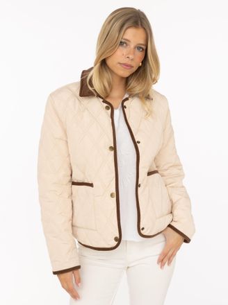 Zwillingsherz Steppjacke ZWILLINGSHERZ Classic, Damen, Gr. XXL, hellbeige, Obermaterial: 100% Polyester, Jacken Steppjacke, Kordkragen, Knopfleiste und Taschen