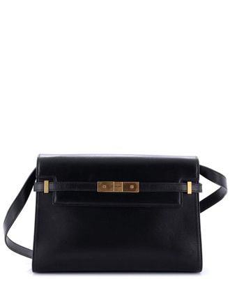 Saint Laurent Black Leather Manhattan Shoulder Bag Medium (Authentic Pre- Loved)