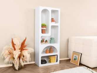 Vente-Unique Shelf With 5 Recesses - White - LUELA