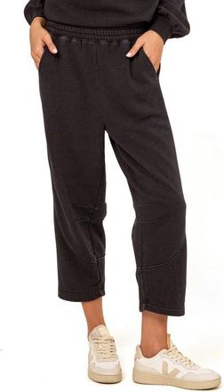 Threads 4 Thought Chantel Mineral Wash Crop Wide Leg Pants in Black at Nordstrom, Size X-Large