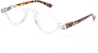 Generic Half Moon Reading Glasses, Retro Half Frame Blue Light Blocking Readers for Men and Women, Presbyopic Glasses for Computer Use