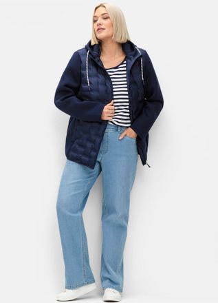 Sheego Bequeme Jeans SHEEGO, Damen, Gr. 40, Normalgr&ouml;ssen, blau (light blau, denim), 99% Baumwolle, 1% Elasthan, unifarben, lang, Jeans Bequeme Jeans