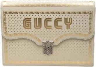 Gucci Clutch Pre-owned in pelle stampata - - Pre-owned - Donna - Bianco - ONE SIZE