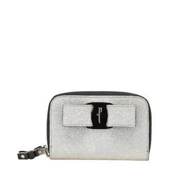 Ferragamo Pre-owned Wallets, female, Gray, Size: ONE SIZE Pre-owned Leather Wallet