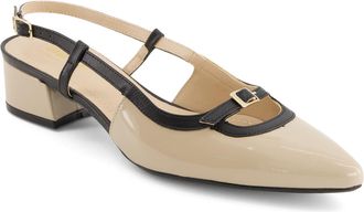 Andrea Womens Slingback Pointed Toe Low Heel Pumps 64601