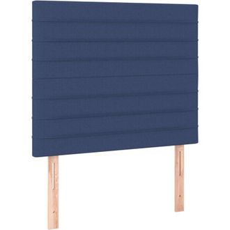 vidaXL Cabecero Con Luces Led Tela Azul 90x5x118/128 Cm Vidaxl