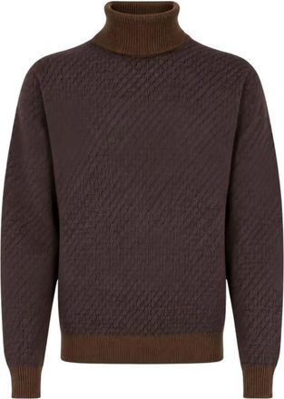 Manuel Ritz Jersey de Cuello Alto Texturizado - Knitwear - Hombre - Marr&oacute;n - XL