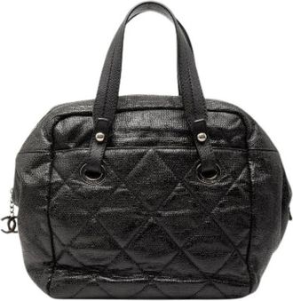 Chanel Pre-owned Handbags, female, Black, Size: ONE SIZE Pre-owned Paris Biarritz Bowler Bag