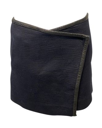 Isabel Marant Overlap Mini Skirt in Black Cotton