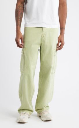 Pleasures Sinful Baggy Cargo Jeans in Mint Creme at Nordstrom, Size 32