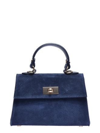 Anna Luchini Blauw Rundleer Tas