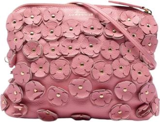Burberry Tweedehands leren schoudertassen - Dames - Vintage Schoudertas - Roze - ONE Size - Vintage