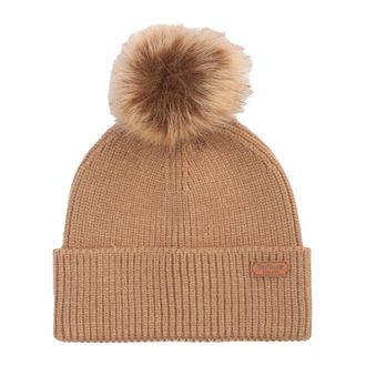 Barbour Accessoires, Dames, Beige, ONE Size, Polyester, Dover Muts Sjaal Cadeauset