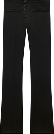 Courrèges low-rise flared trousers - women - Polyester/Acetate - 42 - Black