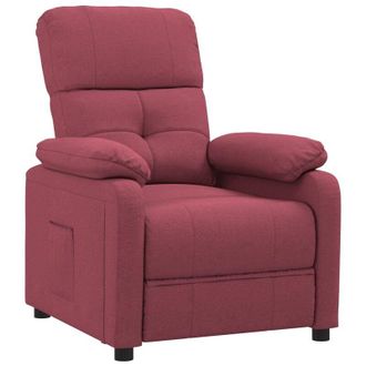 vidaXL Sill&oacute;n Reclinable De Tela Rojo Tinto Vidaxl